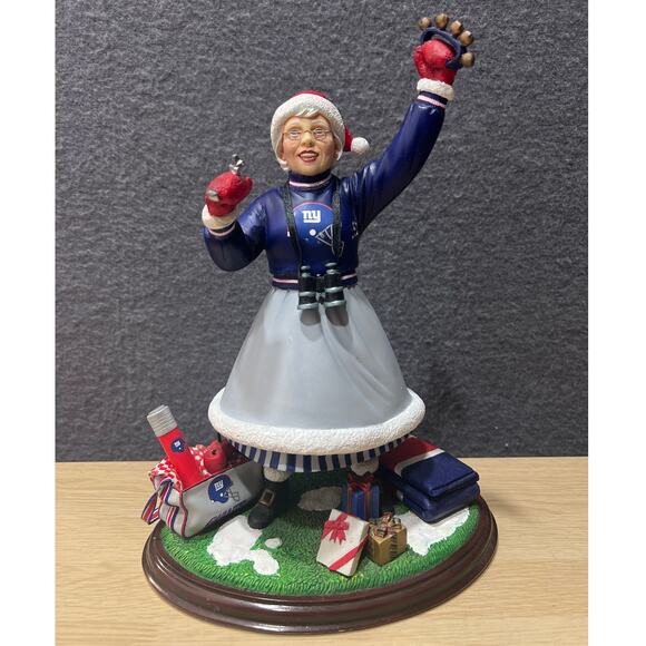 Danbury Mint Dallas Cowboys Mrs Claus 10” Christmas Cheerleader Read - Picture 1 of 12